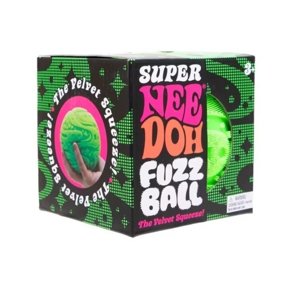 💚GREEN💚 Schylling SUPER NeeDoh Fuzz Ball Stress Toy NWT VIRAL & AUTHENTIC